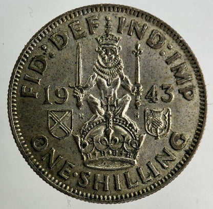 1943 George VI Shilling Silver Coin | Very High Grade