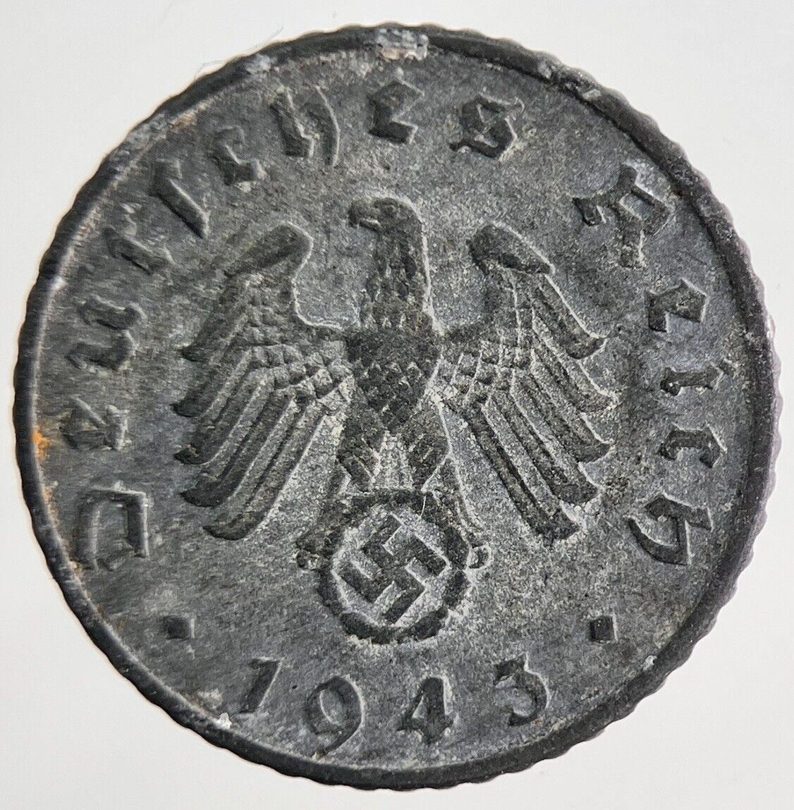 1943 Germany Nazi 5 Pfennig Coin | Very High Grade
