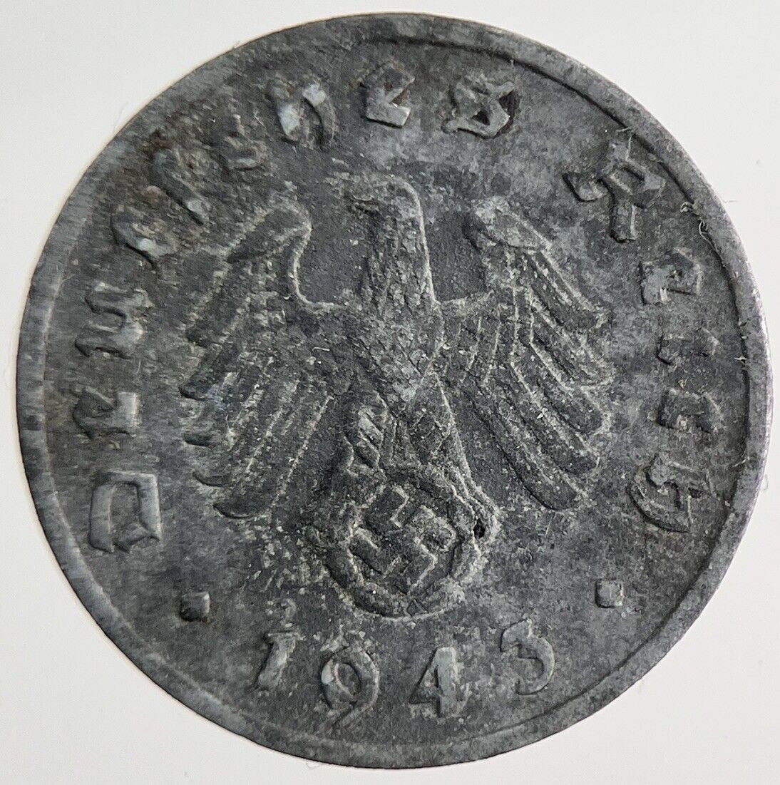 1943 Germany Nazi 1 Pfennig Coin | Very High Grade