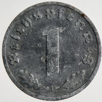 1943 Germany Nazi 1 Pfennig Coin | Very High Grade