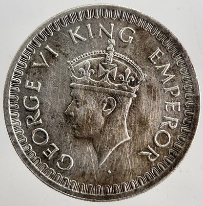 1943 India 1/2 Half Rupee Silver Coin | Fine Collectable Grade | a7124