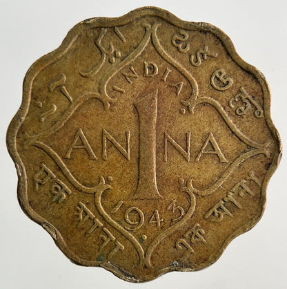 1943 India 1 Anna Coin | Fine Collectable Grade