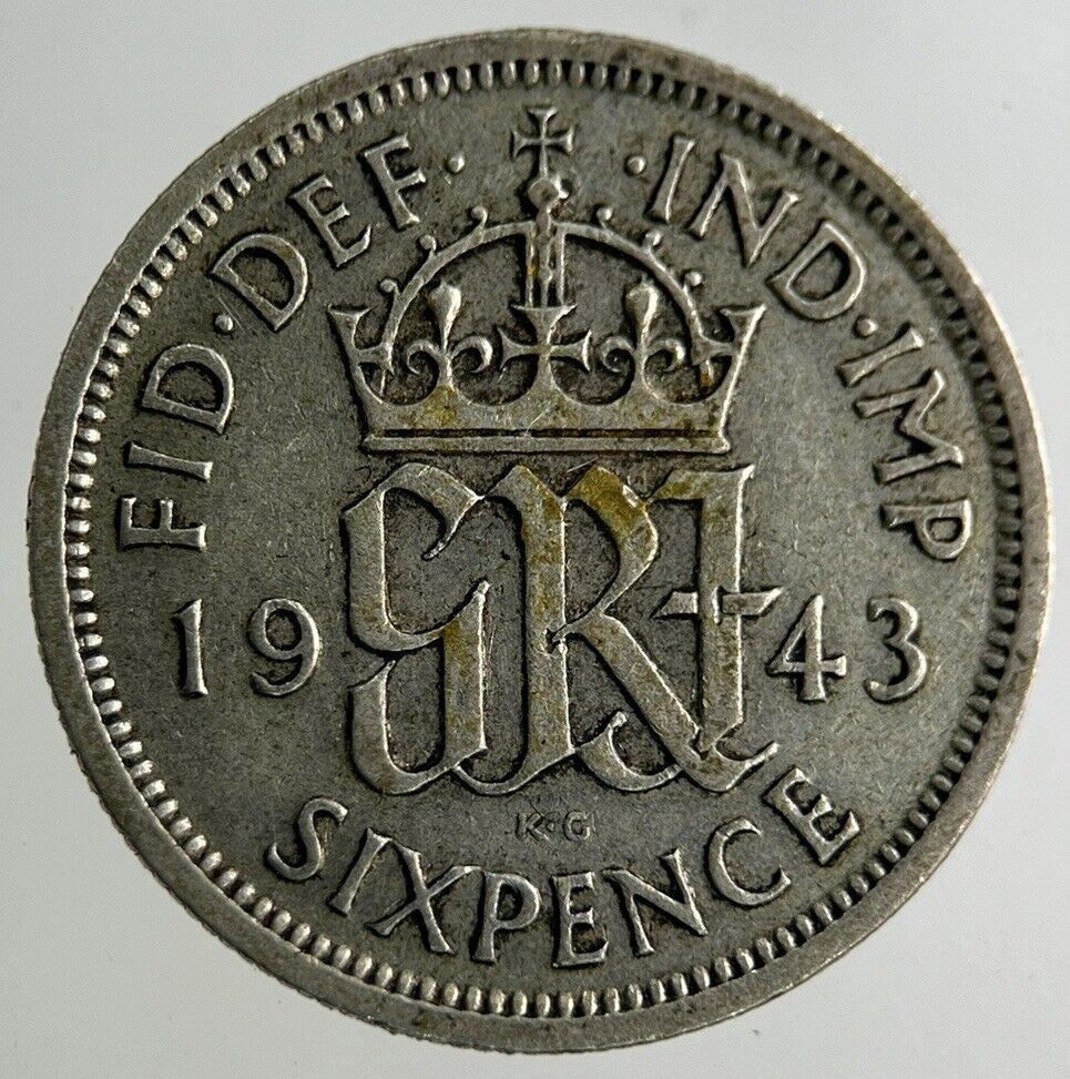 1943 George VI Sixpence Silver Coin | Fine Collectable Grade