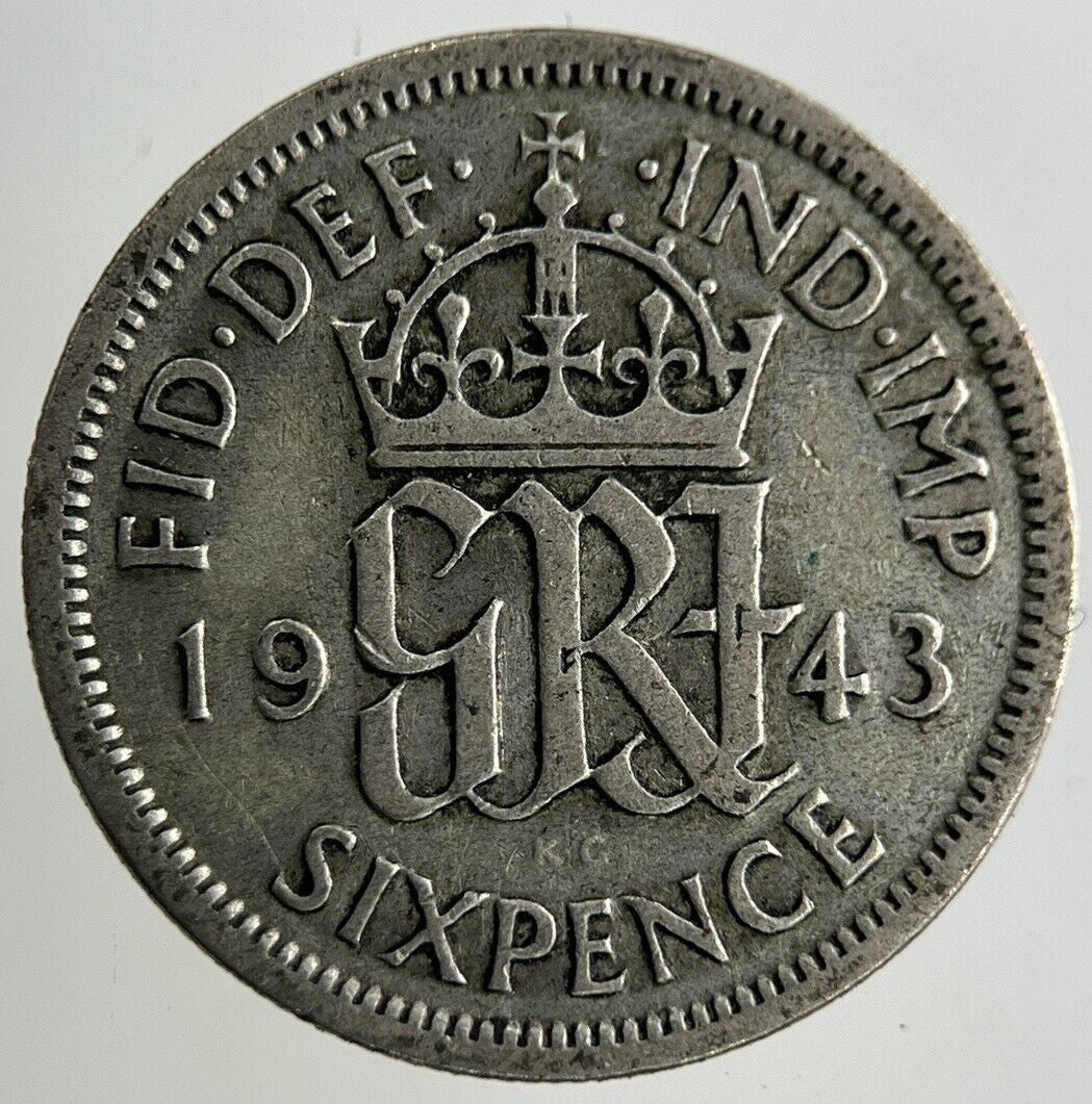1943 George VI Sixpence Silver Coin | Fine Collectable Grade