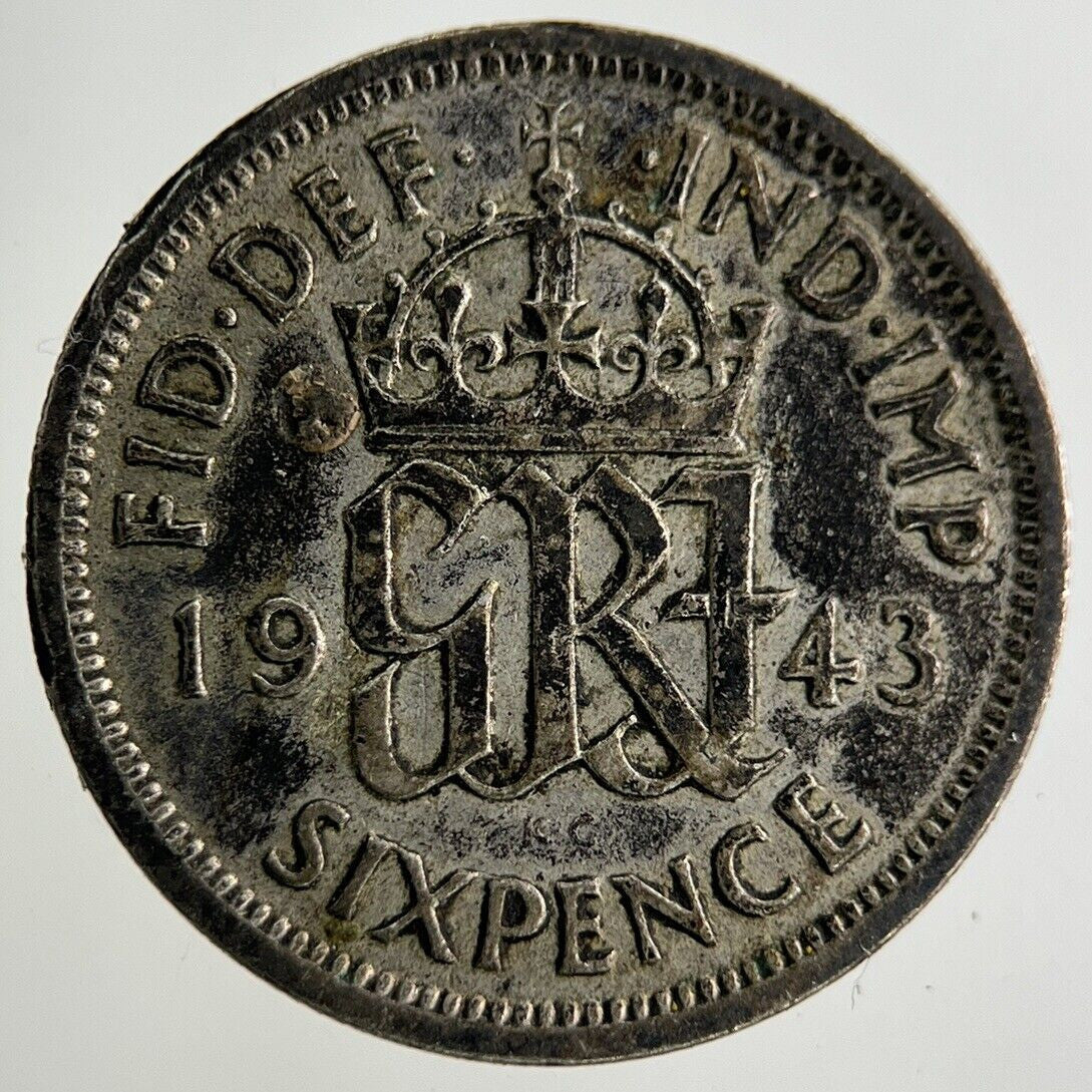 1943 George VI Sixpence Silver Coin | Fine Collectable Grade
