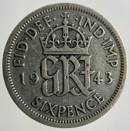 1943 George VI Sixpence Silver Coin | Fine Collectable Grade