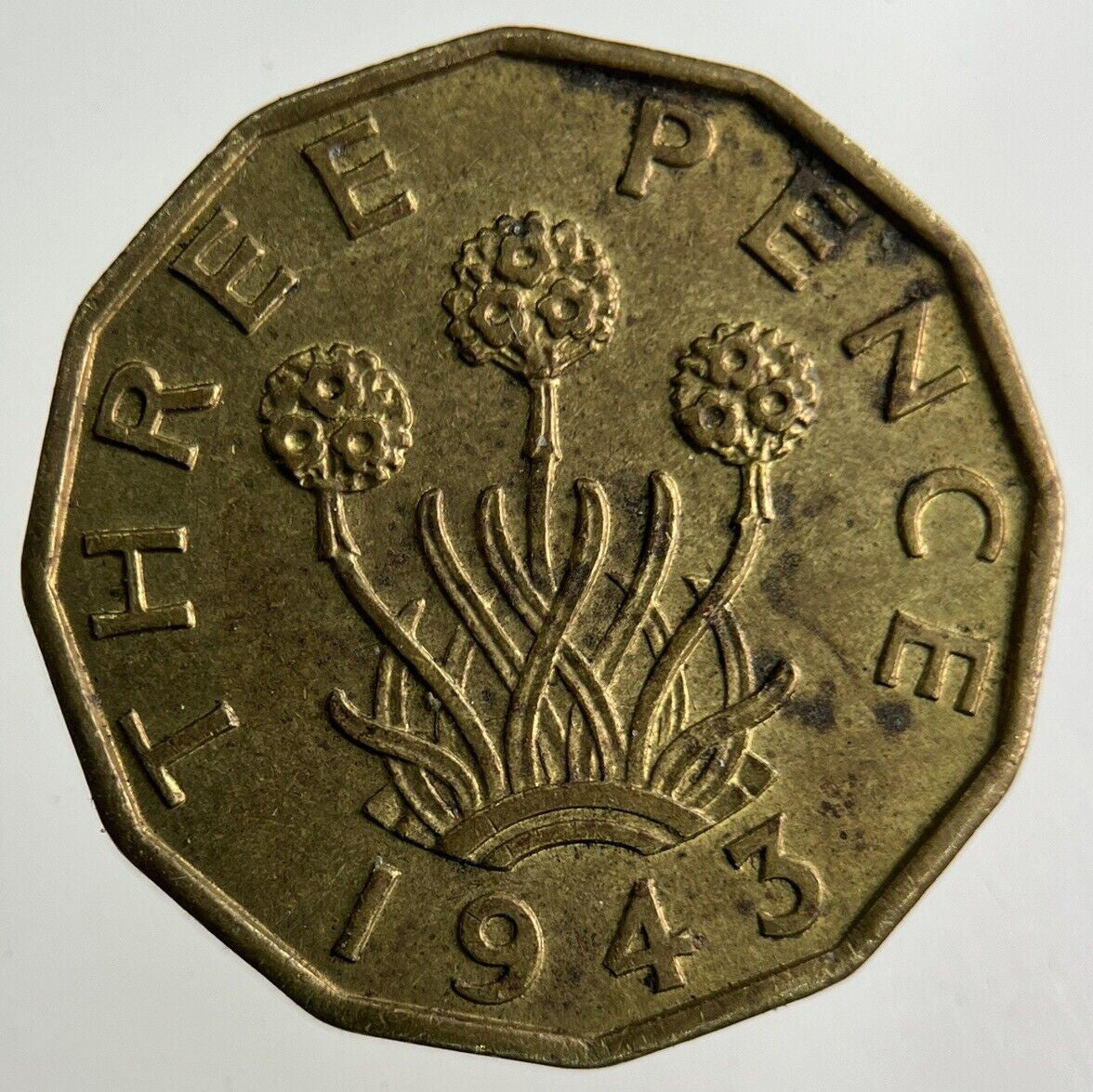 1943 George VI Threepence Coin | Very High Grade