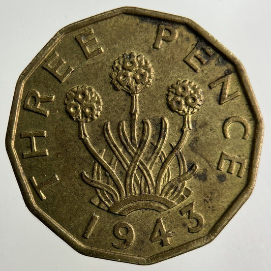 1943 George VI Threepence Coin | Very High Grade