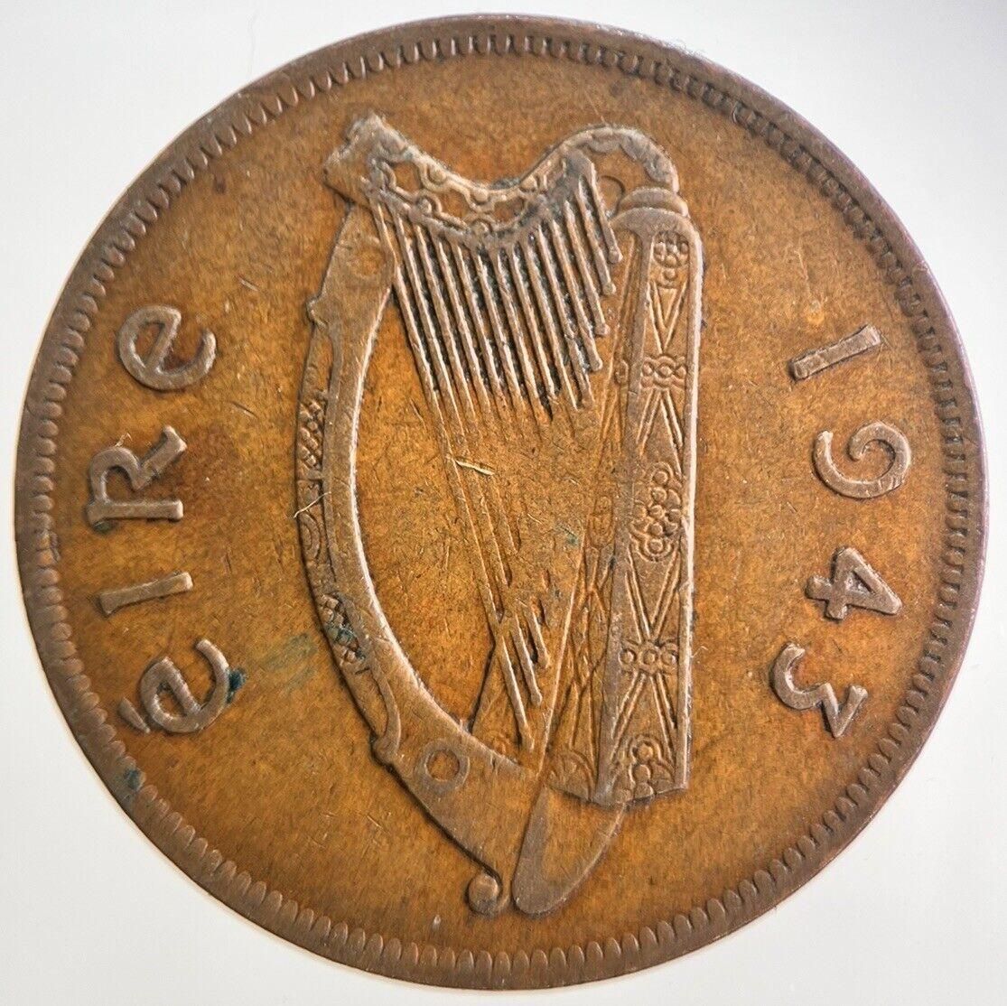 1943 Irish Penny Coin | Fine Collectable Grade | a4732