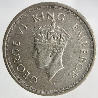 1943 India Half 1/2 Rupee Silver Coin | Very High Grade