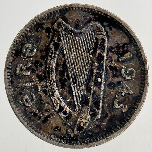 1943 Irish Threepence Coin | Fine Collectable Grade