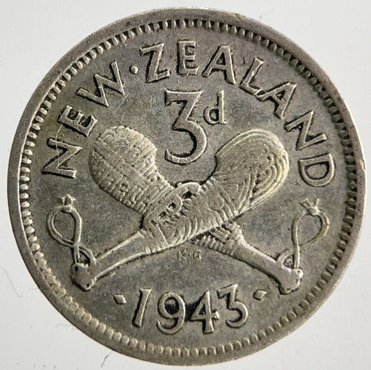 1943 New Zealand Threepence Silver Coin | Collectable Grade