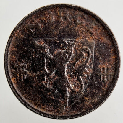 1943 Norway 1 Ore Coin | Fine Collectable Grade