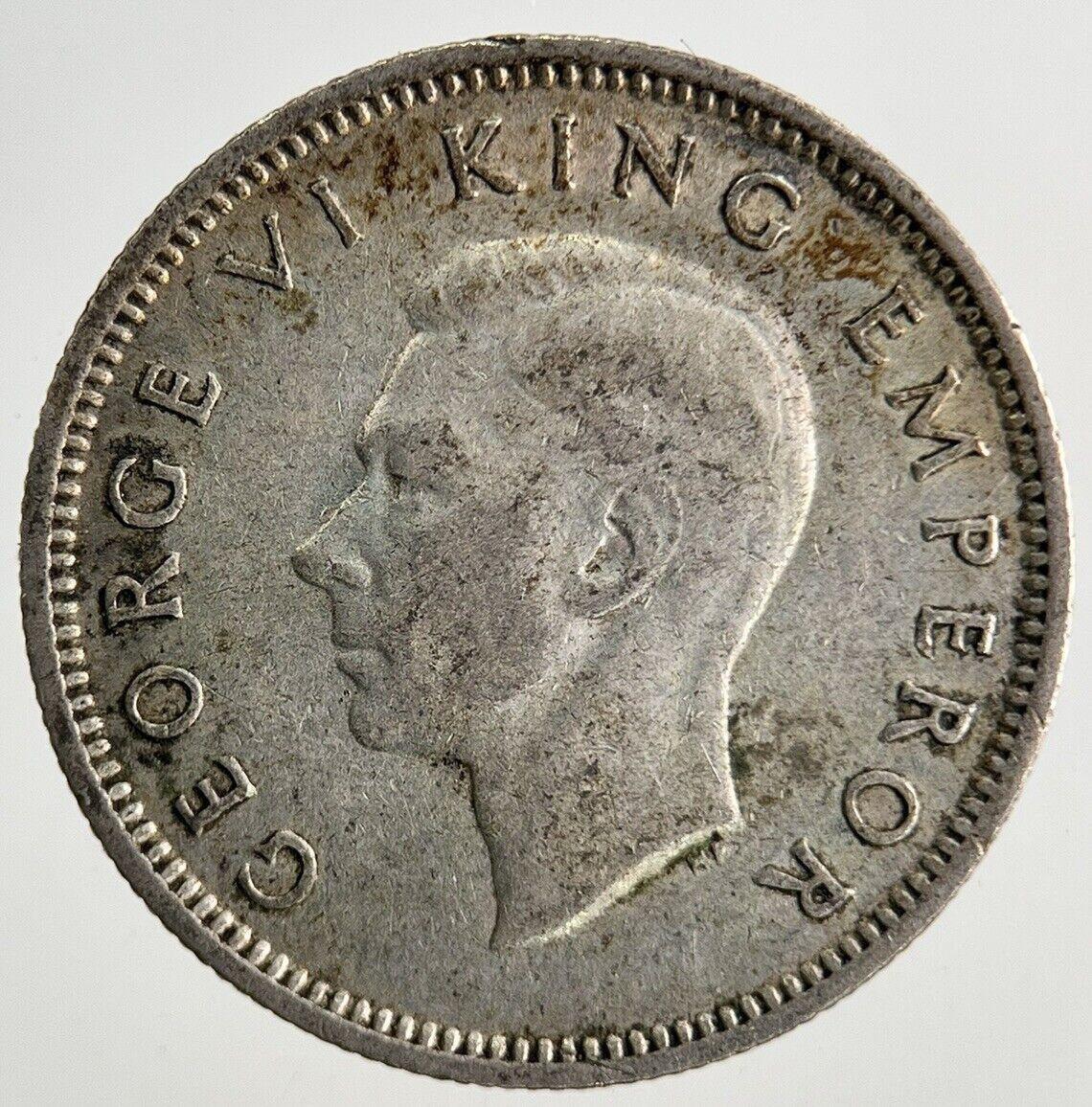 1943 New Zealand Sixpence Silver Coin | Fine Collectable Grade