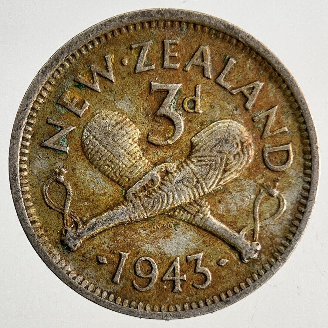 1943 New Zealand Threepence Silver Coin | Fine Collectable Grade