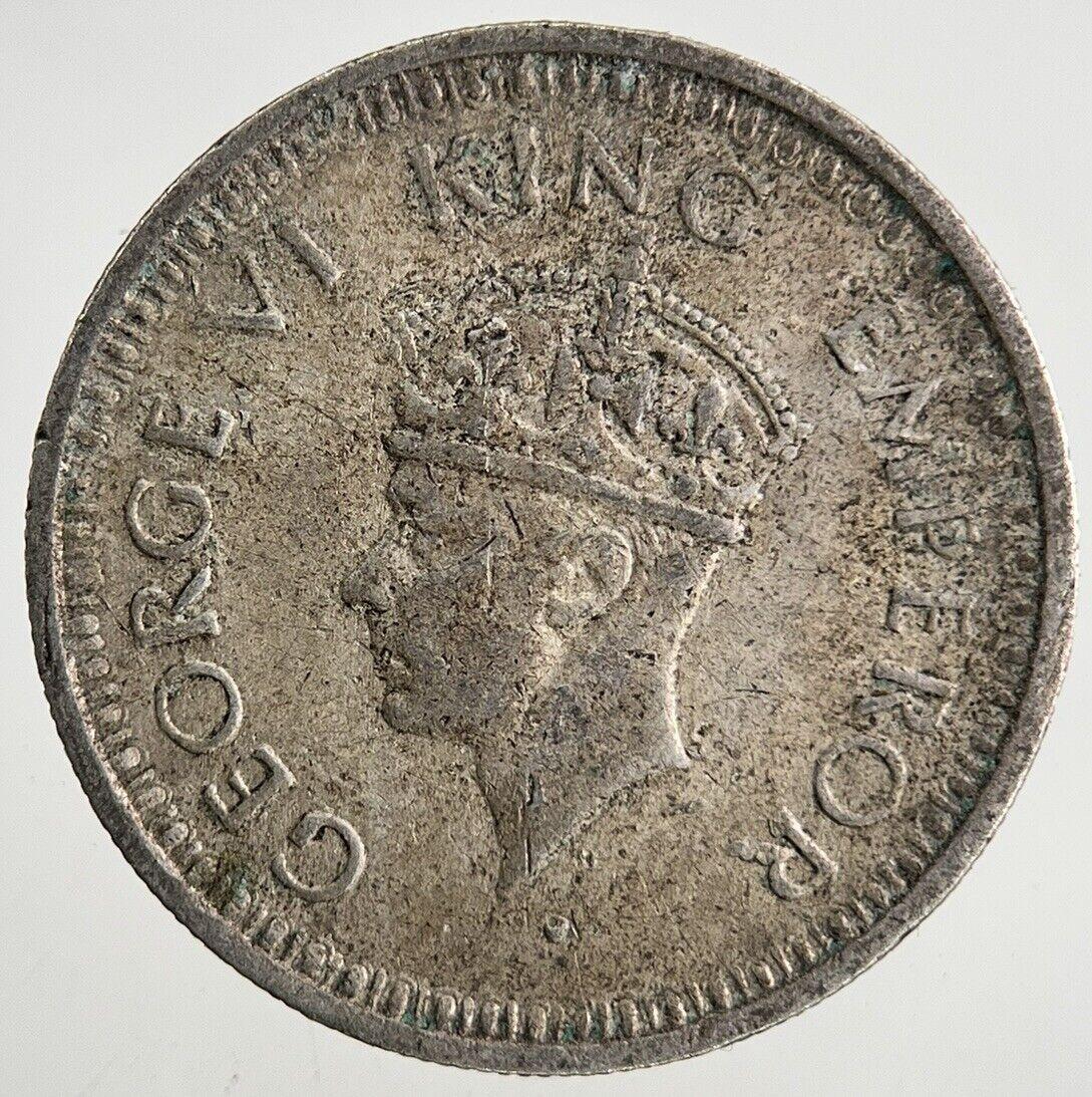 1943 India 1/4 Quarter Rupee Silver Coin | Fine Collectable Grade