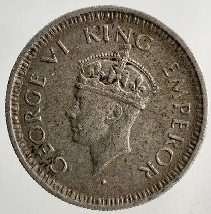 1943 India 1/4 Quarter Rupee Silver Coin | Very High Grade