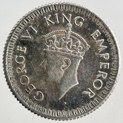 1943 India 1/4 Quarter Rupee Silver Coin | Very High Grade
