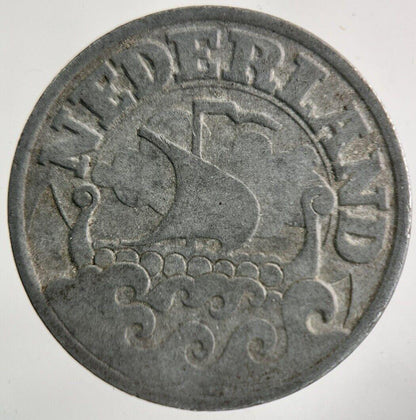 1943 Netherlands 25 Cents Coin | Fine Collectable Grade