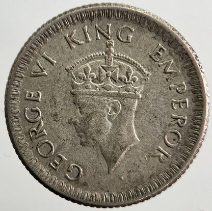 1943 India 1/4 Quarter Rupee Silver Coin | Very High Grade | a2981