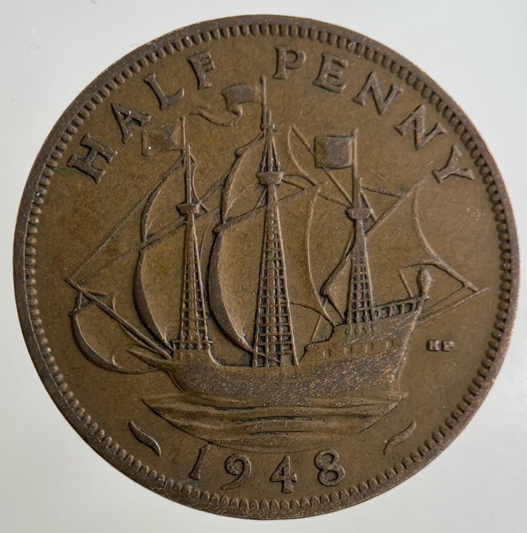 1948 George VI Half-Penny Coin | Fine Collectable Grade