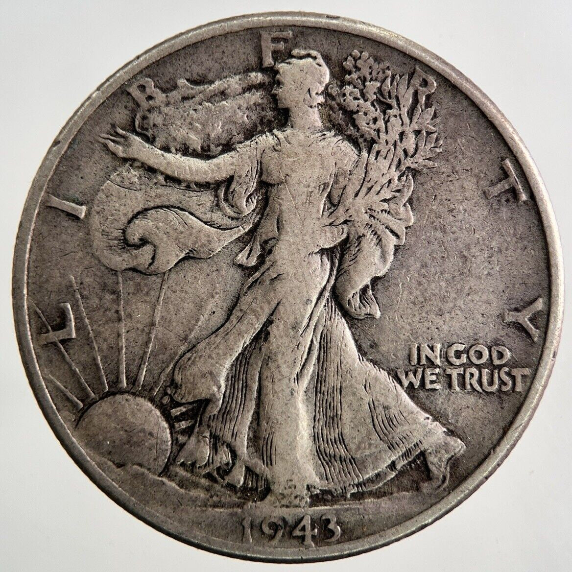 1943 US Half-Dollar Walking Liberty Silver Coin | Fine Collectable Grade