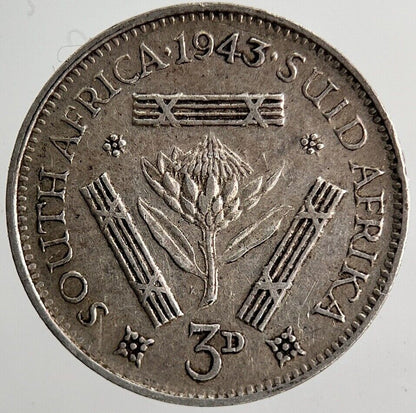 1943 South Africa Threepence Coin | Fine Collectable Grade | a6511