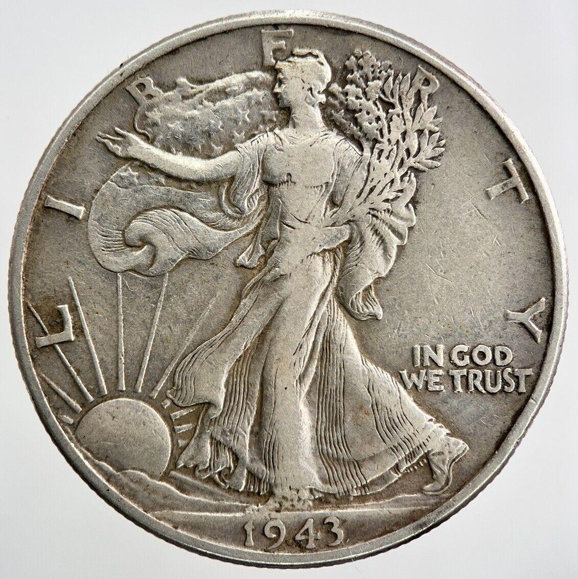 1943 US USA Liberty Half Dollar | Silver Coin | Collectable Grade | a210