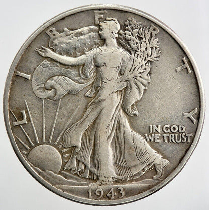 1943 US USA Liberty Half Dollar | Silver Coin | Collectable Grade | a210