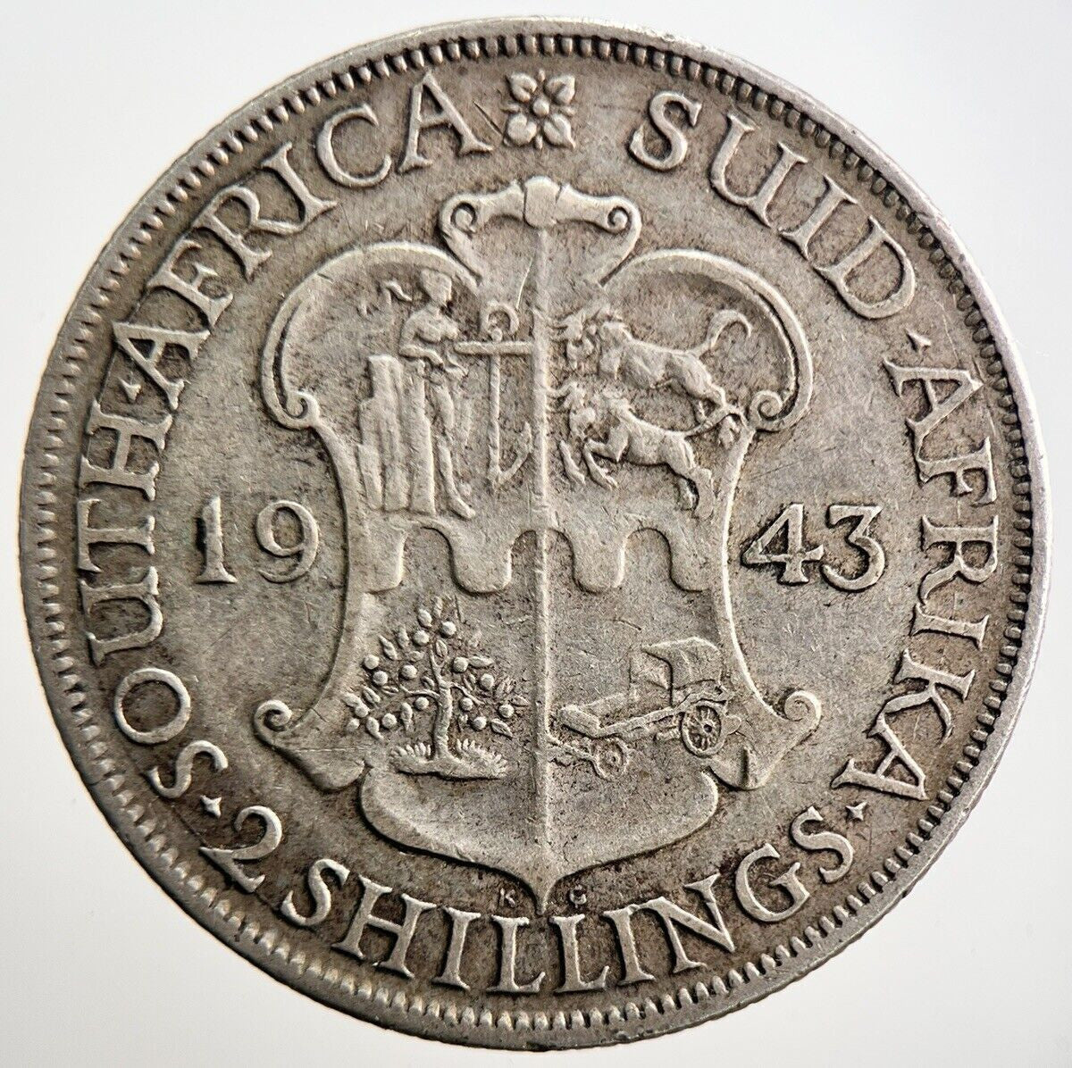 1943 South Africa Florin Silver Coin | Fine Collectable Grade | a3666