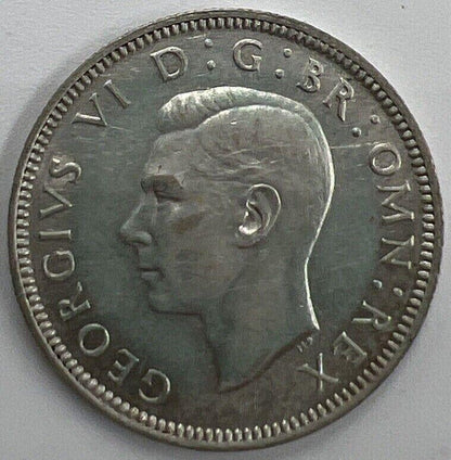 1943 Scottish Shilling | British Silver Coin | George VI | Extra Fine Grade a654