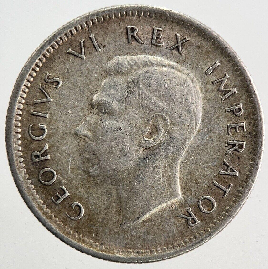 1943 South Africa Sixpence Silver Coin | Very High Grade