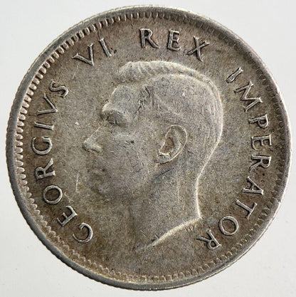 1943 South Africa Sixpence Silver Coin | Very High Grade