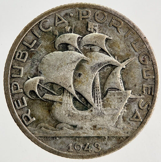 1943 Portugal 2.5 Escudos Silver Coin | Fine Collectable Grade