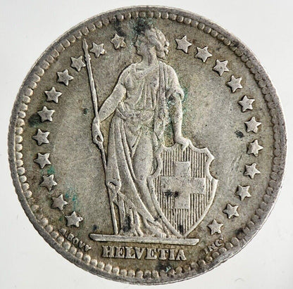 1943 Switzerland Swiss 1 Franc Silver Coin | Fine Collectable Grade