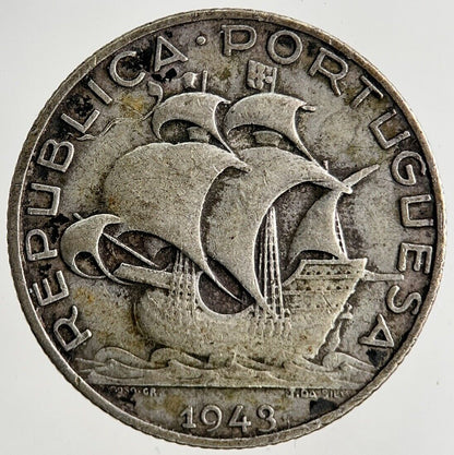 1943 Portugal 2.5 Escudos Silver Coin | Fine Collectable Grade