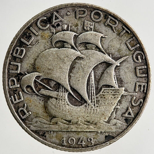 1943 Portugal 2.5 Escudos Silver Coin | Fine Collectable Grade