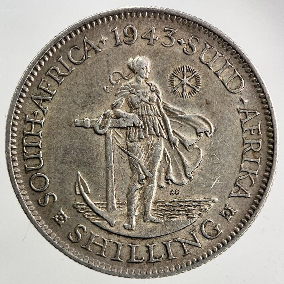 1943 South Africa One Shilling Silver Coin | Very High Grade