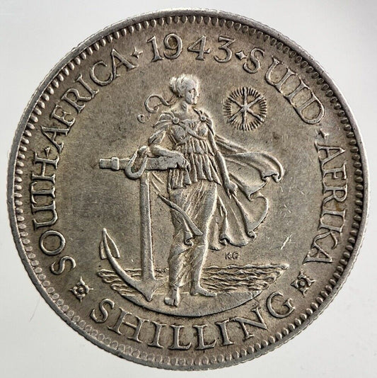 1943 South Africa One Shilling Silver Coin | Very High Grade