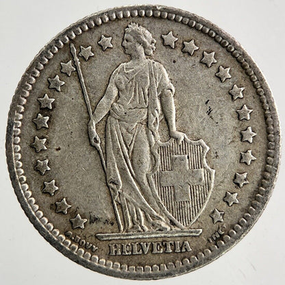 1943 Switzerland Swiss 1 Franc Silver Coin | Fine Collectable Grade