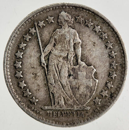 1943 Switzerland Swiss 1/2 Half Franc Silver Coin | Fine Collectable Grade