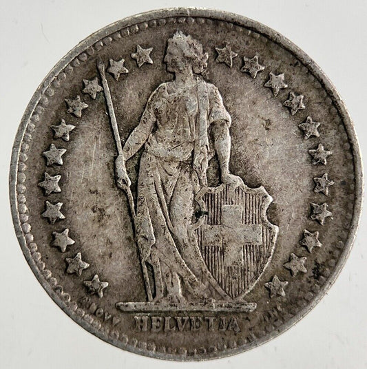 1943 Switzerland Swiss 1/2 Half Franc Silver Coin | Fine Collectable Grade