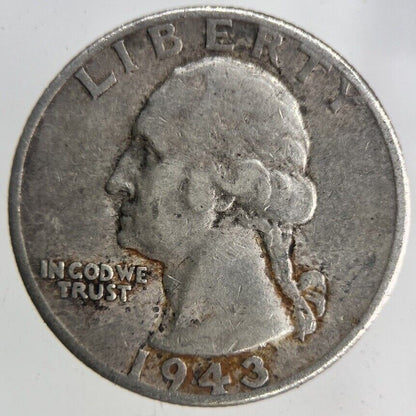 1943 US USA Quarter Silver Coin | Fine Collectable Grade