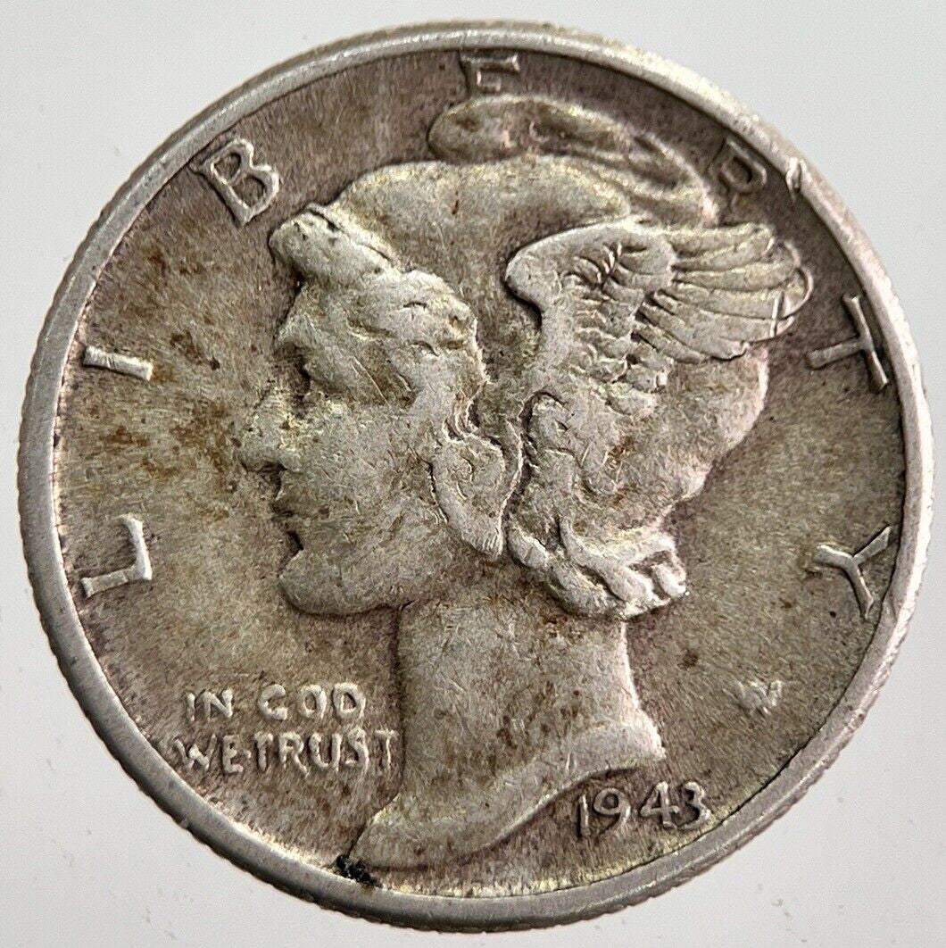 1943 US USA Mercury Dime Silver Coin | Fine Collectable Grade | a7820