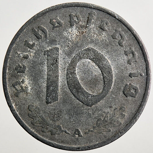 1943-A Germany Nazi 10 Pfennig Coin | Collectable Grade | a2067