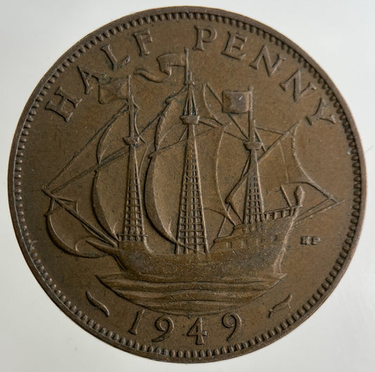 1949 George VI Half-Penny Coin | Fine Collectable Grade