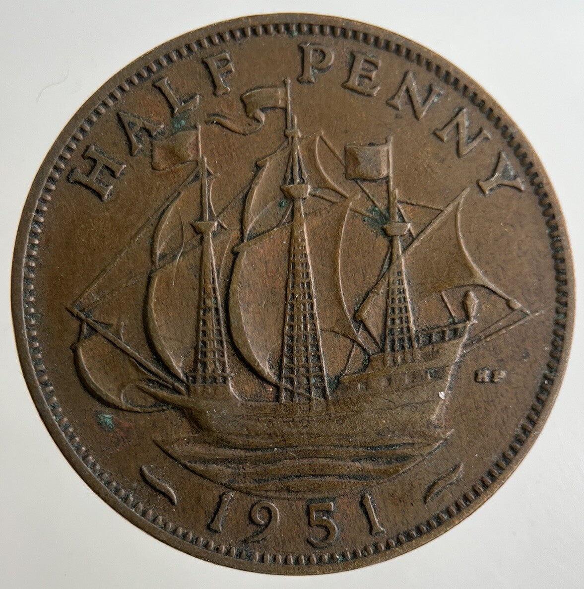 1951 George VI Half-Penny Coin | Fine Collectable Grade