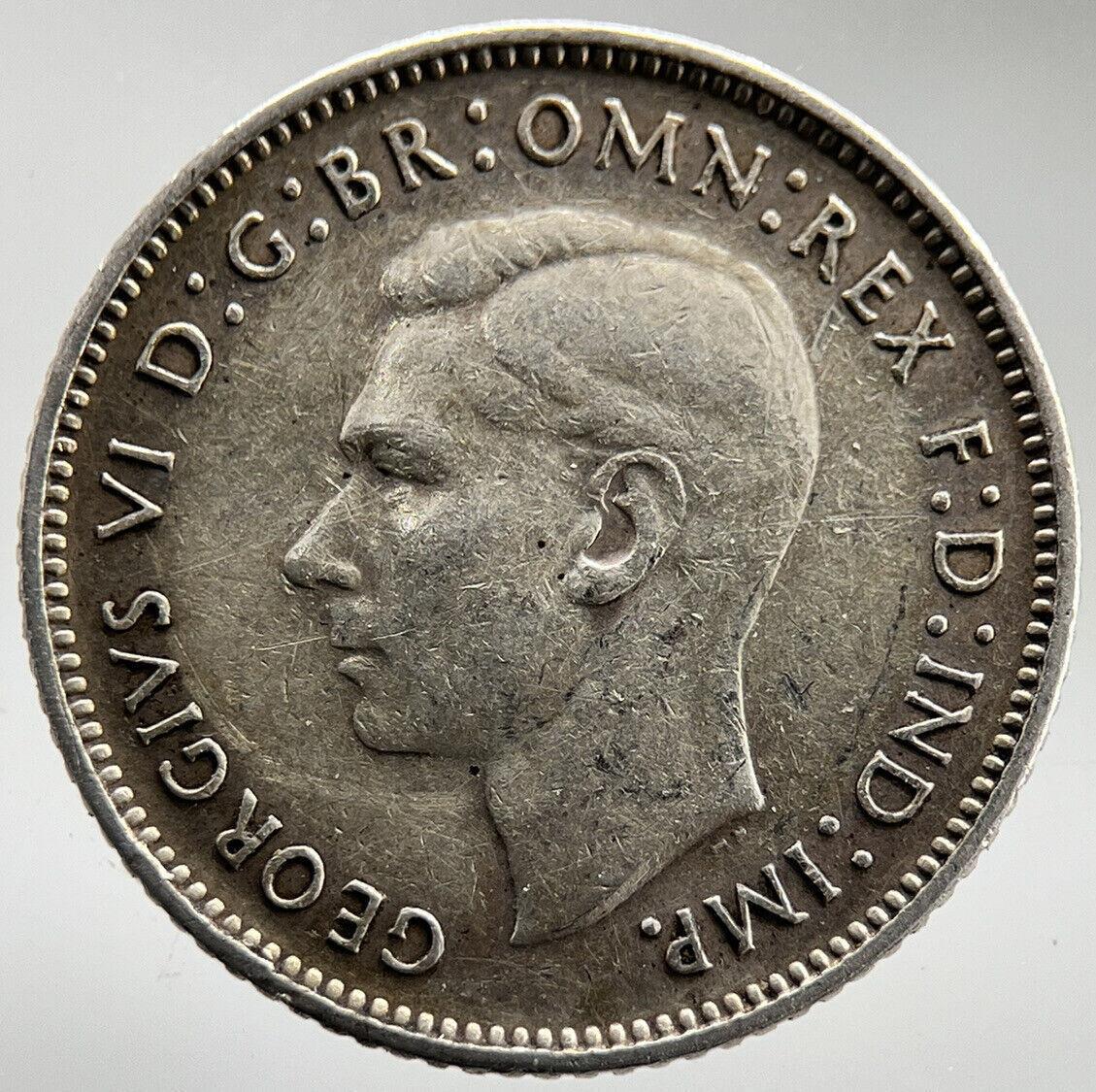 1943-S Australia Sixpence Silver Coin | Fine Collectable Grade | a1628