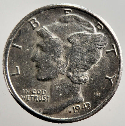 1943-S US USA Mercury Dime Silver Coin | Collectable Grade | a3559