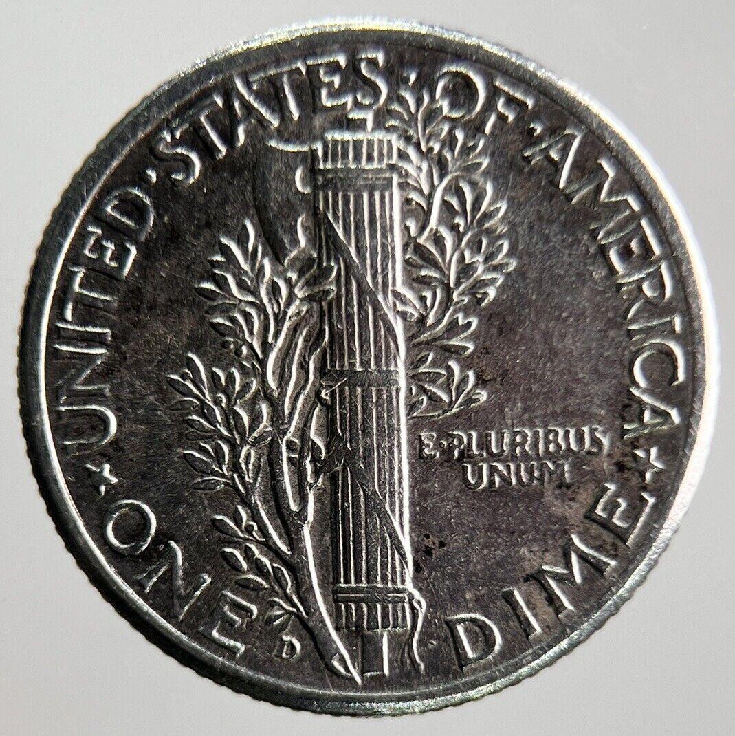 1943-D US USA Mercury Dime Silver Coin | Very High Grade | a4079